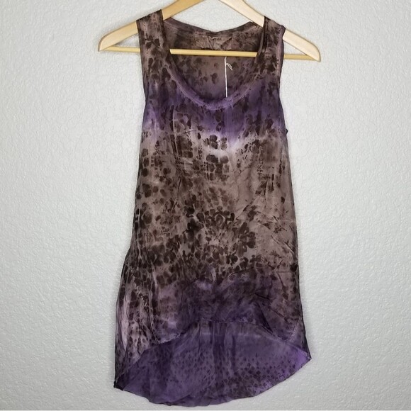 Ma+Ch Marika Charles Amethyst Hand Dyed Silk Tank - Picture 5 of 15